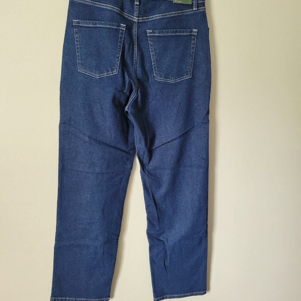Wild Fable Blue Jeans Women's 00 Dark Wash Denim Super High Rise Straight NWT - Picture 6 of 6